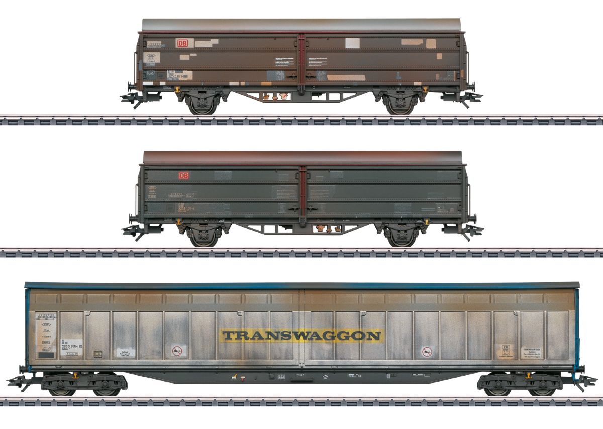 lagerBSliding Wall Boxcar Set, Märklin